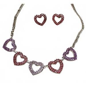 Hearts On Fire Necklace & Earrings Set